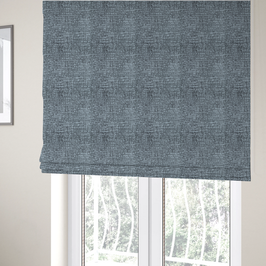 Santiago Semi Plain Chenille In Grey Colour Upholstery Fabric CTR-2861 - Roman Blinds