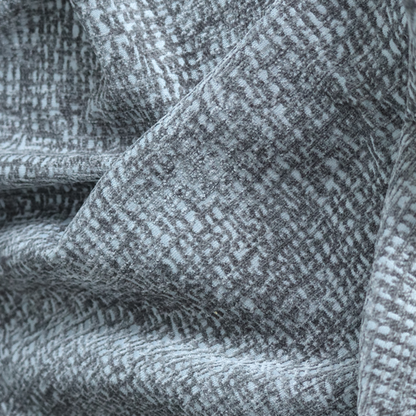 Santiago Semi Plain Chenille In Dark Grey Colour Upholstery Fabric CTR-2862