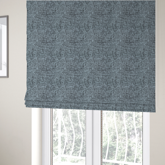 Santiago Semi Plain Chenille In Dark Grey Colour Upholstery Fabric CTR-2862 - Roman Blinds