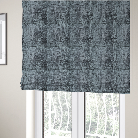 Santiago Semi Plain Chenille In Black Colour Upholstery Fabric CTR-2863 - Roman Blinds