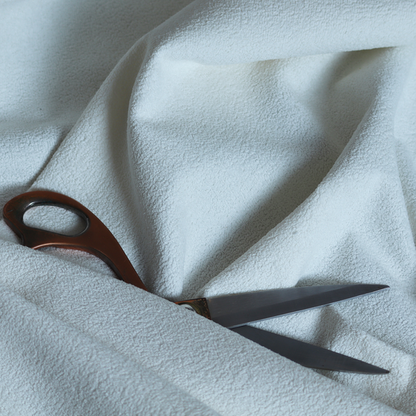 Tobago Boucle Fabric In White Colour Upholstery Fabric CTR-2864