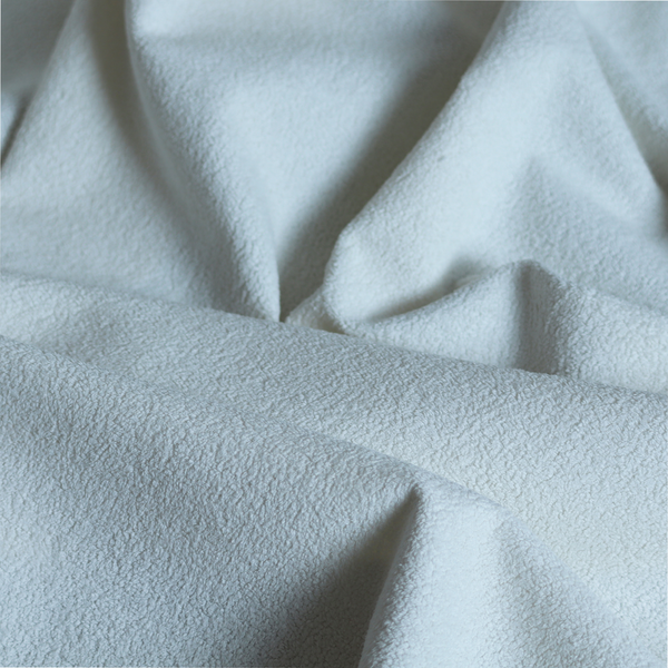 Tobago Boucle Fabric In White Colour Upholstery Fabric CTR-2864