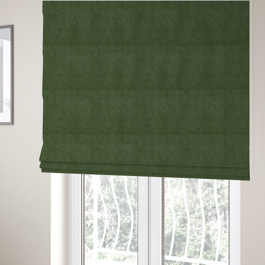 Tobago Boucle In Forest Green Colour Upholstery Fabric CTR-2873 - Roman Blinds