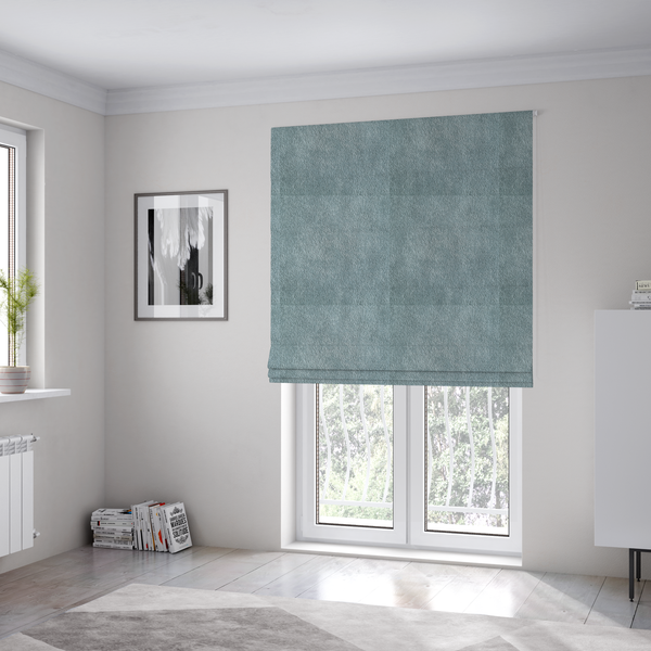 Tobago Boucle In Baby Blue Colour Upholstery Fabric CTR-2875 - Roman Blinds
