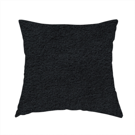 Tobago Boucle In Black Colour Upholstery Fabric CTR-2878 - Handmade Cushions