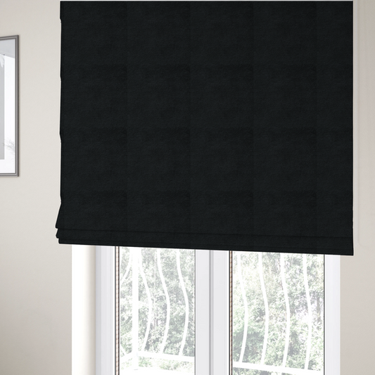 Tobago Boucle In Black Colour Upholstery Fabric CTR-2878 - Roman Blinds