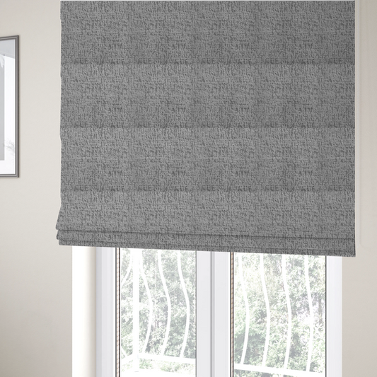 Sedgwick Soft Textured In Silver Grey Colour Upholstery Fabric CTR-2885 - Roman Blinds