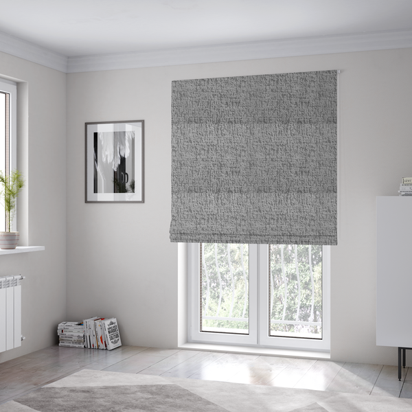 Sedgwick Soft Textured In Silver Grey Colour Upholstery Fabric CTR-2885 - Roman Blinds