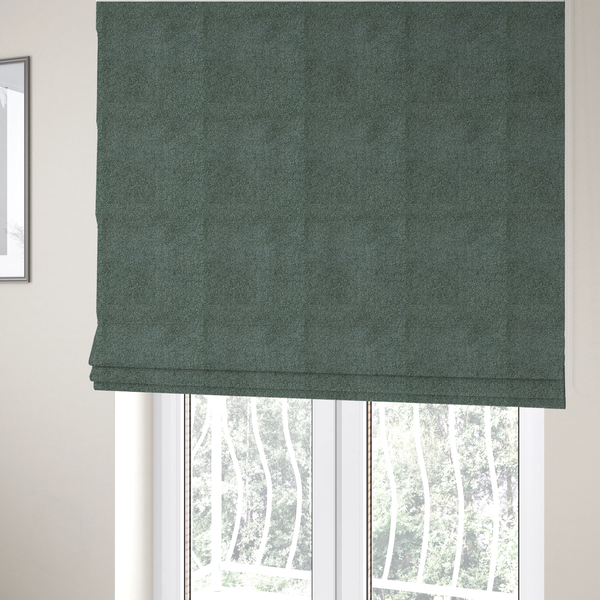 Natland Boucle Chenille Textured In Sage Green Colour Upholstery Fabric CTR-2895 - Roman Blinds