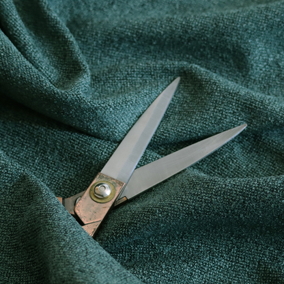 Natland Boucle Chenille Textured In Dark Green Colour Upholstery Fabric CTR-2896