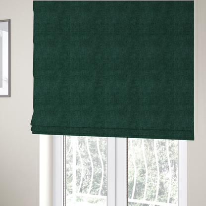 Natland Boucle Chenille Textured In Dark Green Colour Upholstery Fabric CTR-2896 - Roman Blinds