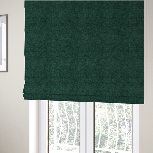 Natland Boucle Chenille Textured In Dark Green Colour Upholstery Fabric CTR-2896 - Roman Blinds
