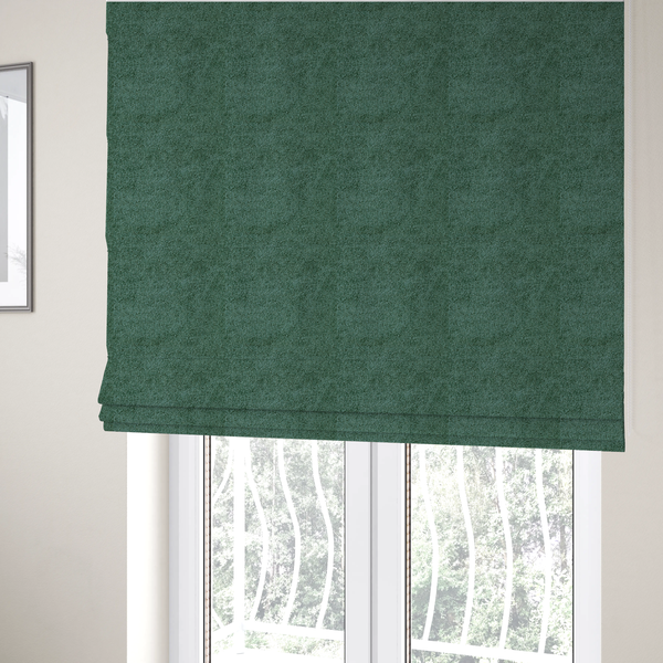 Natland Boucle Chenille Textured In Green Colour Upholstery Fabric CTR-2897 - Roman Blinds