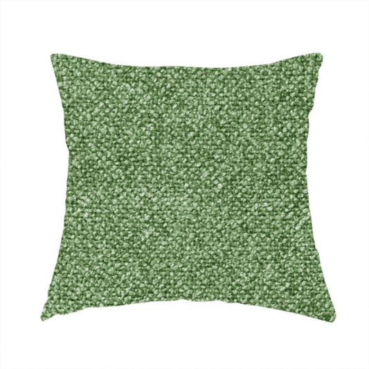 Natland Boucle Chenille Textured In Apple Green Colour Upholstery Fabric CTR-2898 - Handmade Cushions