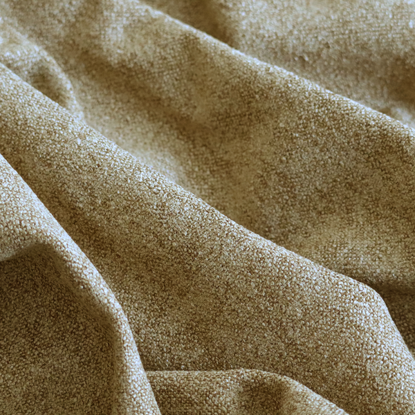 Natland Boucle Chenille Textured In Mustard Colour Upholstery Fabric CTR-2899