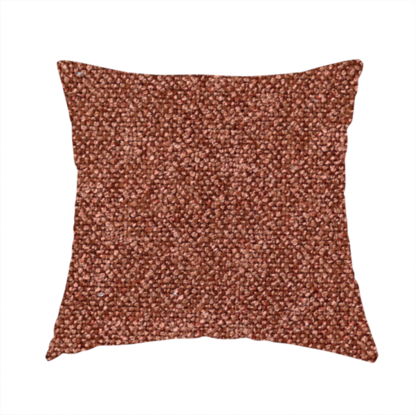 Natland Boucle Chenille Textured In Burnt Orange Colour Upholstery Fabric CTR-2900 - Handmade Cushions