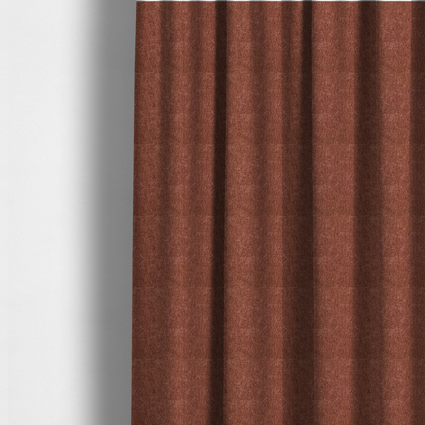 Natland Boucle Chenille Textured In Burnt Orange Colour Upholstery Fabric CTR-2900 - Made To Measure Curtains