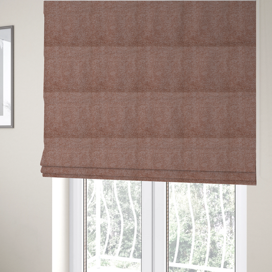 Natland Boucle Chenille Textured In Orange Colour Upholstery Fabric CTR-2901 - Roman Blinds