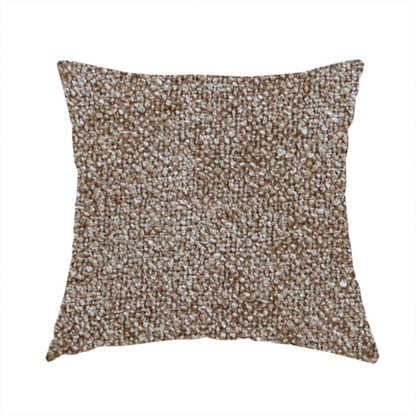 Natland Boucle Chenille Textured In Copper Brown Colour Upholstery Fabric CTR-2903 - Handmade Cushions