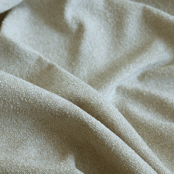 Natland Boucle Chenille Textured In Cream Colour Upholstery Fabric CTR-2905