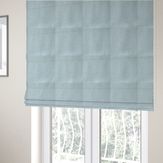 Natland Boucle Chenille Textured In White Colour Upholstery Fabric CTR-2906 - Roman Blinds