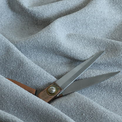 Natland Boucle Chenille Textured In Light Grey Colour Upholstery Fabric CTR-2907