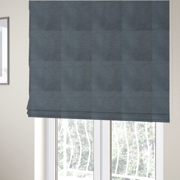 Natland Boucle Chenille Textured In Grey Colour Upholstery Fabric CTR-2908 - Roman Blinds