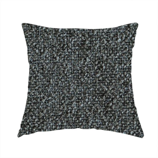 Natland Boucle Chenille Textured In Black Colour Upholstery Fabric CTR-2910 - Handmade Cushions