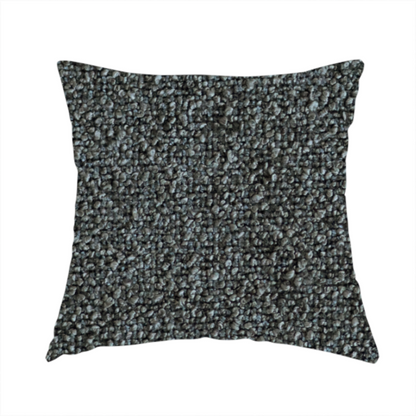 Natland Boucle Chenille Textured In Black Colour Upholstery Fabric CTR-2910 - Handmade Cushions