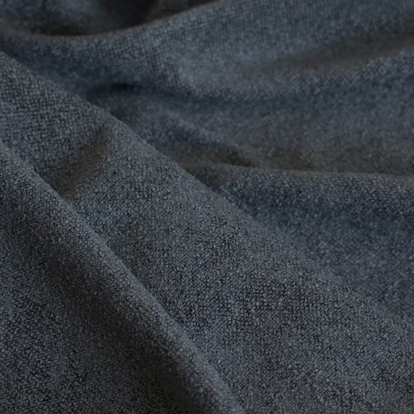 Natland Boucle Chenille Textured In Black Colour Upholstery Fabric CTR-2910