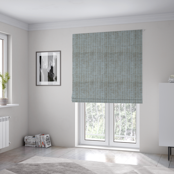 Kendal Soft Plain Chenille Stripe In Beige Colour Upholstery Fabric CTR-2911 - Roman Blinds