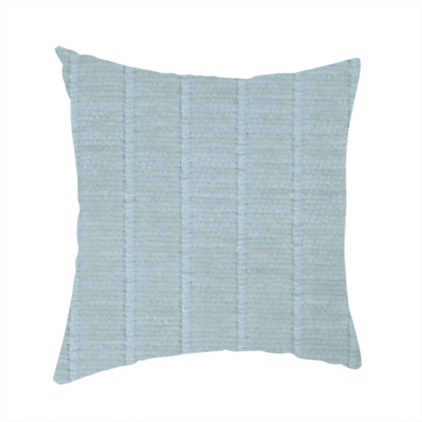 Kendal Soft Plain Chenille Stripe In Chalk White Colour Upholstery Fabric CTR-2912 - Handmade Cushions