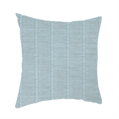 Kendal Soft Plain Chenille Stripe In Chalk White Colour Upholstery Fabric CTR-2912 - Handmade Cushions