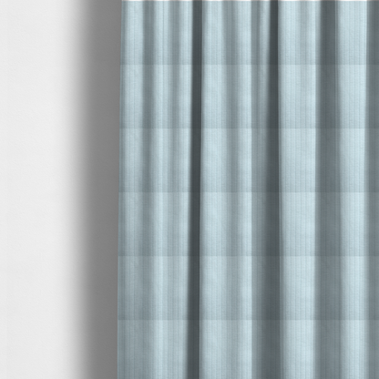 Kendal Soft Plain Chenille Stripe In Pure White Colour Upholstery Fabric CTR-2913 - Made To Measure Curtains