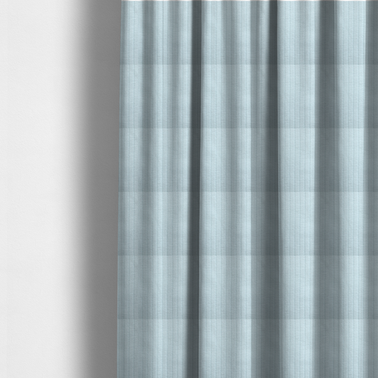 Kendal Soft Plain Chenille Stripe In Pure White Colour Upholstery Fabric CTR-2913 - Made To Measure Curtains