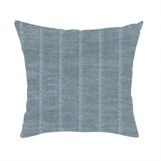 Kendal Soft Plain Chenille Stripe In Light Grey Colour Upholstery Fabric CTR-2914 - Handmade Cushions