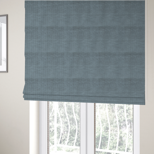 Kendal Soft Plain Chenille Stripe In Light Grey Colour Upholstery Fabric CTR-2914 - Roman Blinds