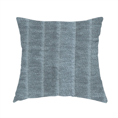 Kendal Soft Plain Chenille Stripe In Grey Colour Upholstery Fabric CTR-2915 - Handmade Cushions