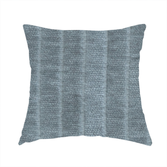 Kendal Soft Plain Chenille Stripe In Grey Colour Upholstery Fabric CTR-2915 - Handmade Cushions