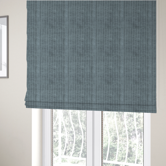 Kendal Soft Plain Chenille Stripe In Grey Colour Upholstery Fabric CTR-2915 - Roman Blinds