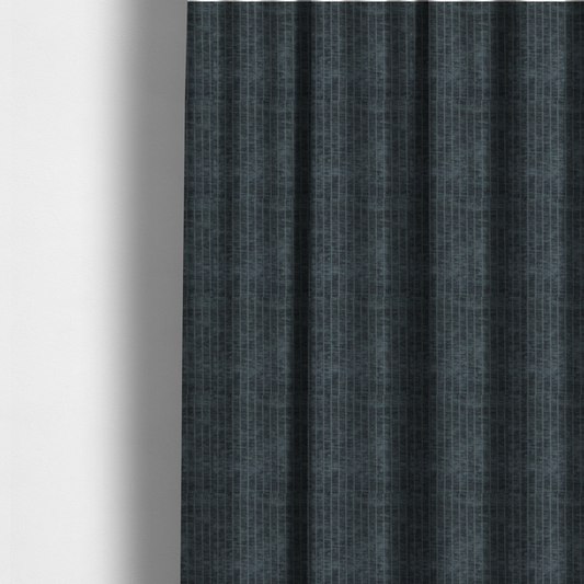 Kendal Soft Plain Chenille Stripe In Charcoal Grey Colour Upholstery Fabric CTR-2916 - Made To Measure Curtains