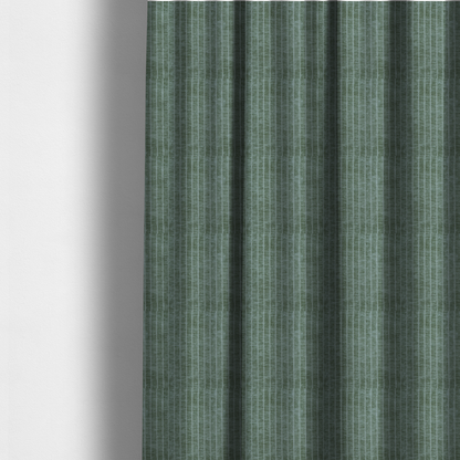 Kendal Soft Plain Chenille Stripe In Green Colour Upholstery Fabric CTR-2920 - Made To Measure Curtains