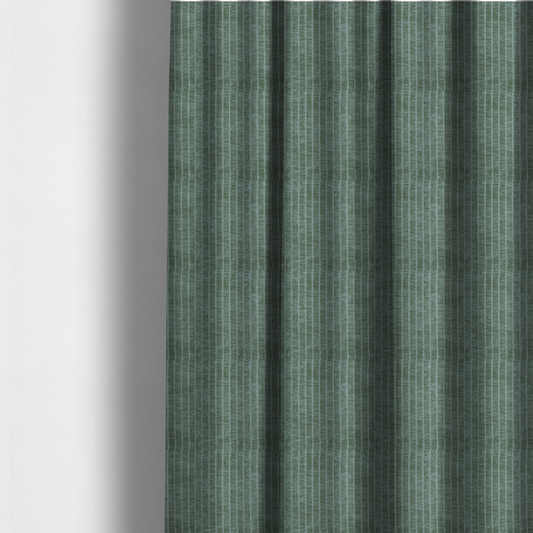 Kendal Soft Plain Chenille Stripe In Green Colour Upholstery Fabric CTR-2920 - Made To Measure Curtains