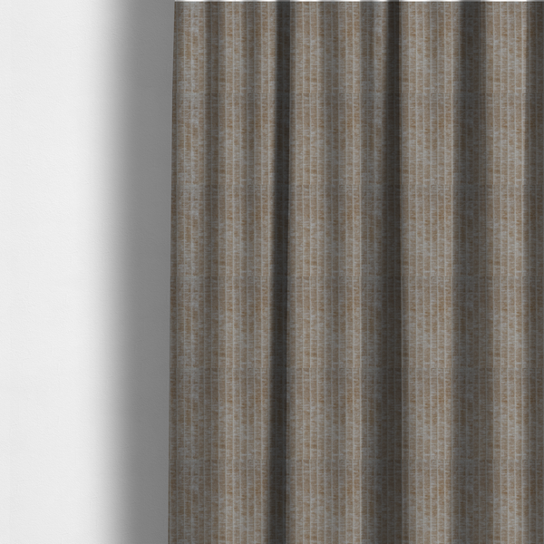 Kendal Soft Plain Chenille Stripe In Peach Colour Upholstery Fabric CTR-2923 - Made To Measure Curtains