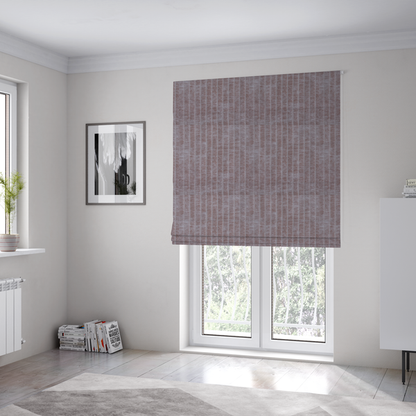 Kendal Soft Plain Chenille Stripe In Salmon Colour Upholstery Fabric CTR-2924 - Roman Blinds