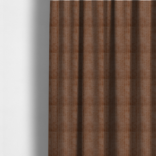 Kendal Soft Plain Chenille Stripe In Orange Colour Upholstery Fabric CTR-2925 - Made To Measure Curtains