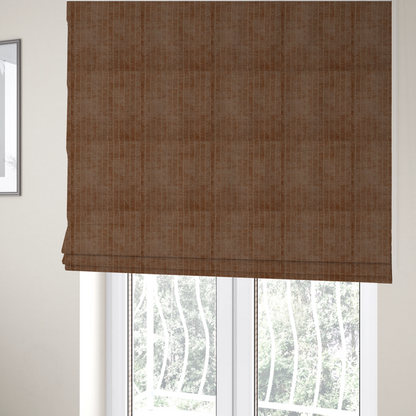 Kendal Soft Plain Chenille Stripe In Orange Colour Upholstery Fabric CTR-2925 - Roman Blinds