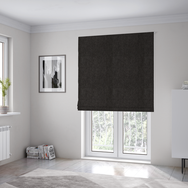 Cordoba Soft Plain Chenille In Chocolate Brown Colour Upholstery Fabric CTR-2926 - Roman Blinds