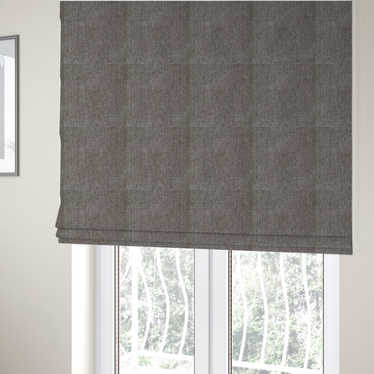 Cordoba Soft Plain Chenille In Dark Brown Colour Upholstery Fabric CTR-2927 - Roman Blinds