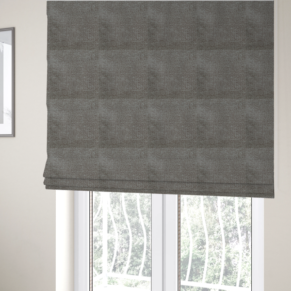 Cordoba Soft Plain Chenille In Brown Colour Upholstery Fabric CTR-2928 - Roman Blinds